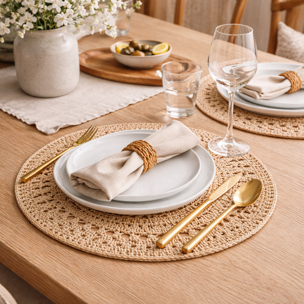 Malibu Handwoven Scallop Placemats