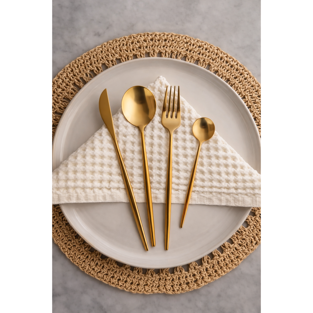 Monaco Gold Flatware Set - 16 Piece