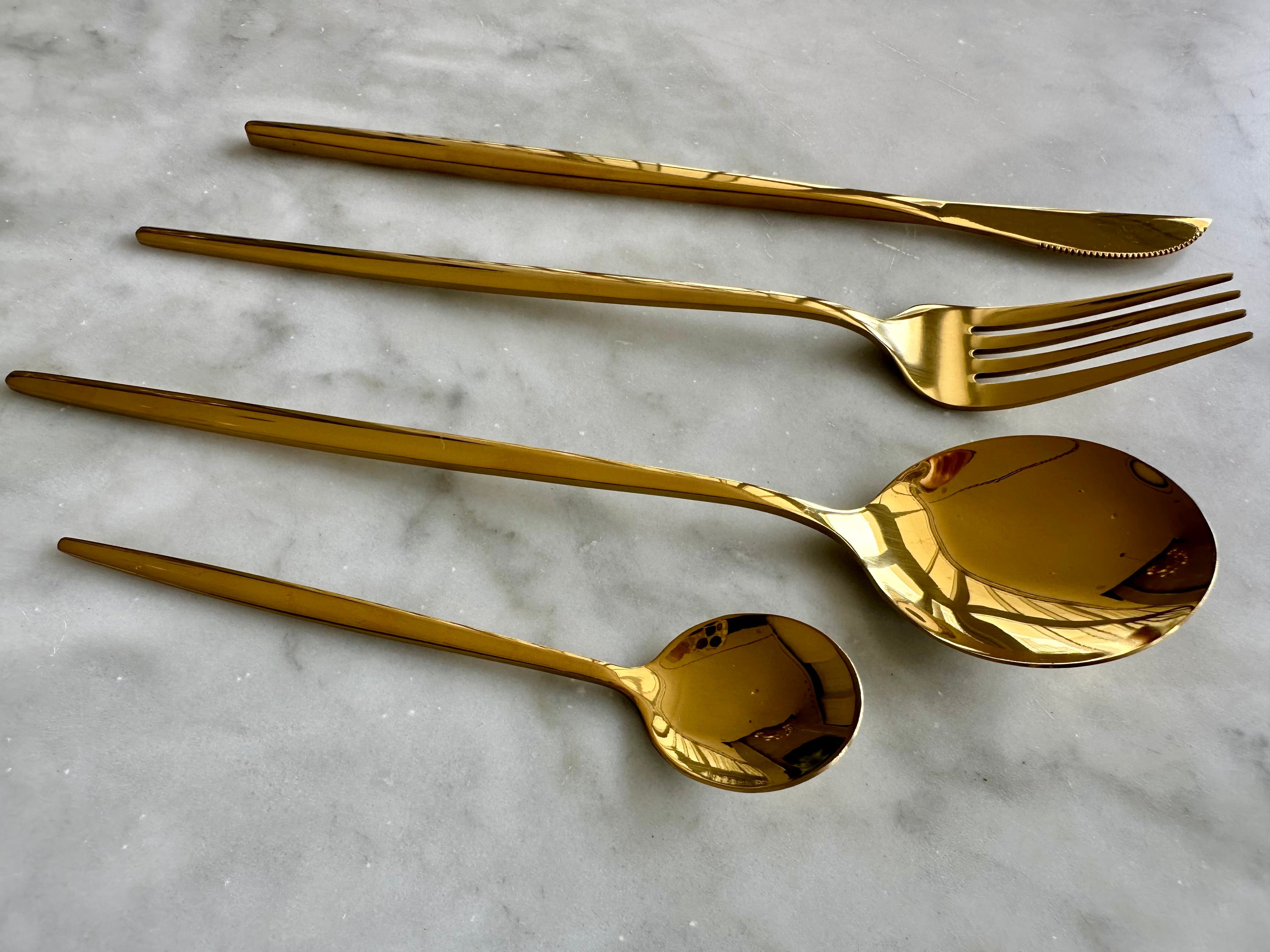Monaco Gold Flatware Set - 16 Piece