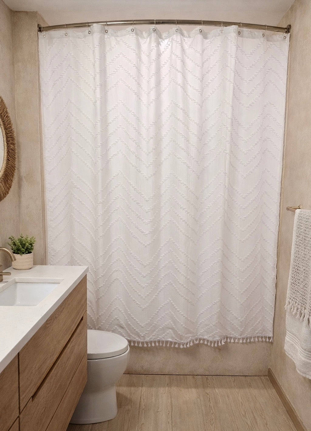 Capri Tufted Shower Curtain
