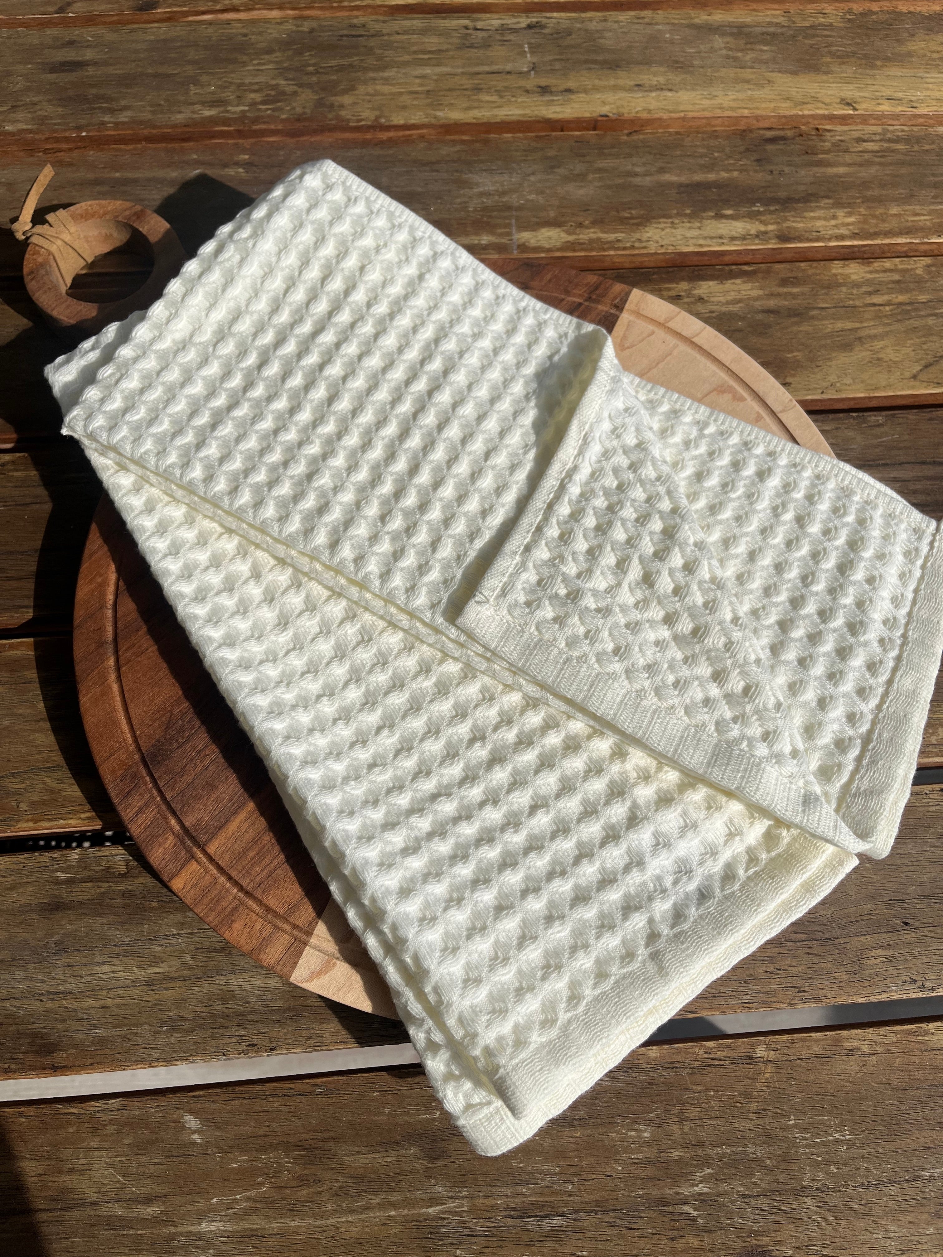 Verona Waffle Kitchen Towels - Set of 2