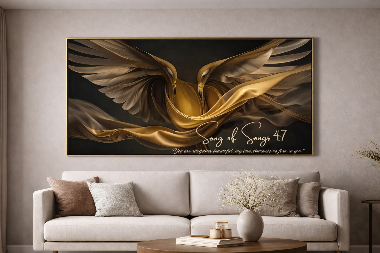 Song of Songs 4:7 — Altogether Beautiful | Luxury Christian Digital Wall Art