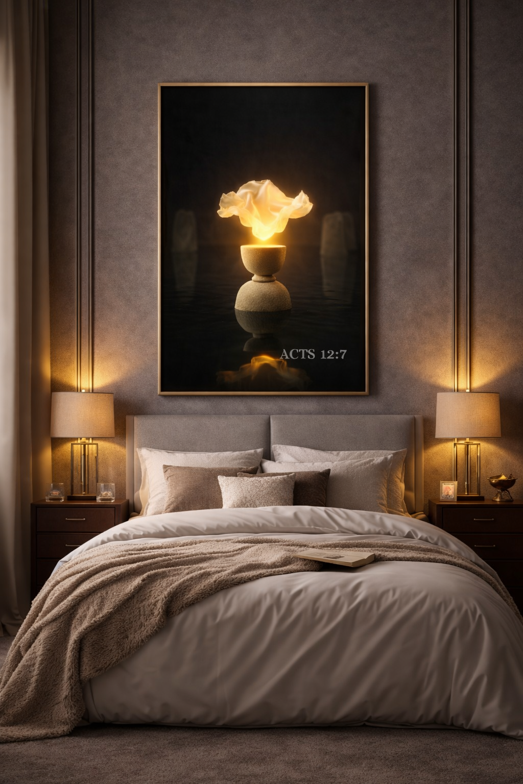 Acts 12:7 — Delivered in Stillness | Christian Digital Wall Art