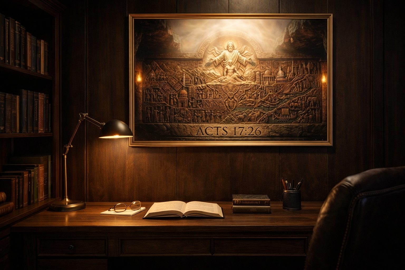 Acts 17:26 — From One Man, Every Nation | Panoramic Scripture Wall Art