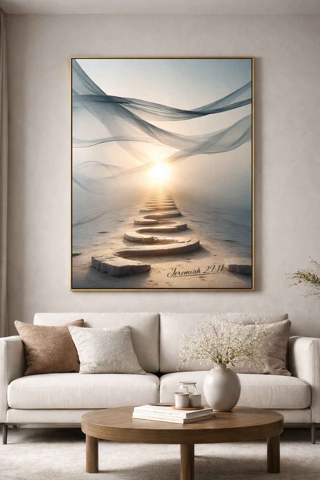 Jeremiah 29:11 Path of Hope| Christian Digital Wall Art