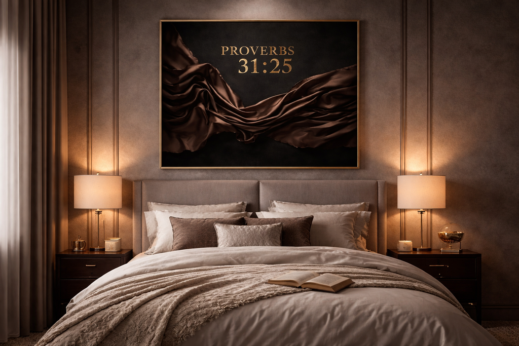 Proverbs 31:25 – Strength & Dignity | Luxury Christian Digital Wall Art Print
