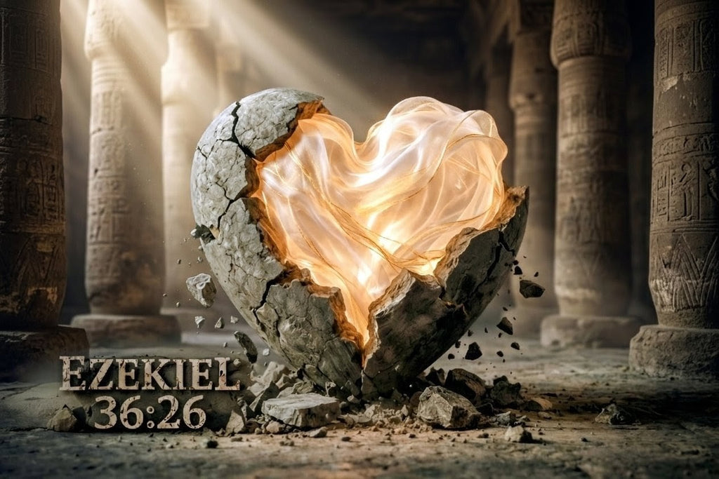Ezekiel 36:26 — New Heart | Luxury Christian Digital Wall Art