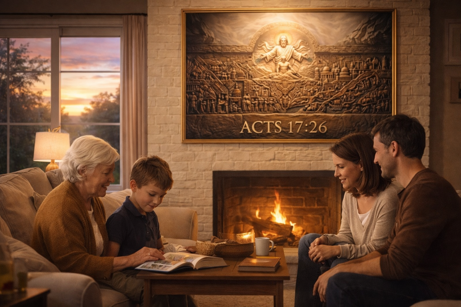Acts 17:26 — From One Man, Every Nation | Panoramic Scripture Wall Art